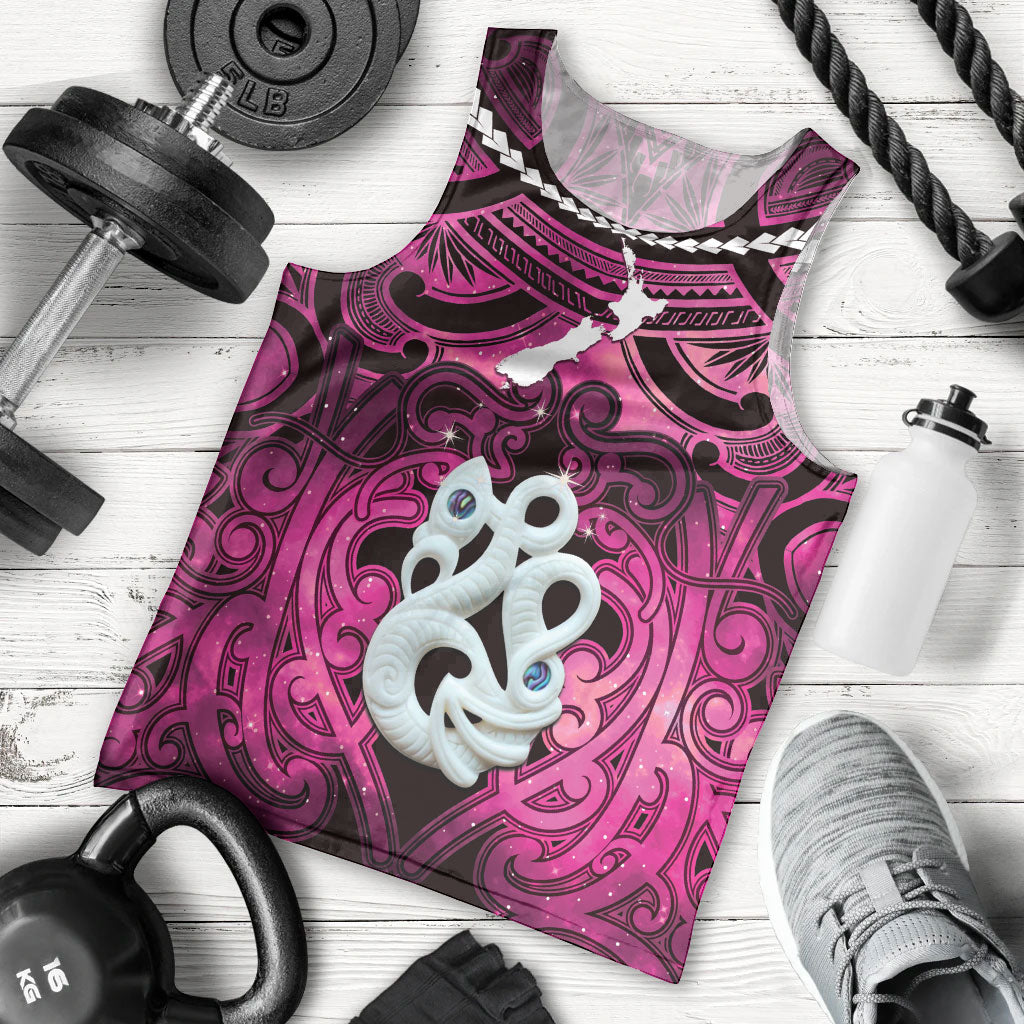 Personalised Maori Matariki Manaia Mawhero Men Tank Top Maori Kowhaiwhai Pattern Galaxy