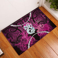 Maori Matariki Manaia Mawhero Rubber Doormat Maori Kowhaiwhai Pattern Galaxy LT01 - Polynesian Pride