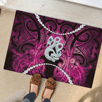 Maori Matariki Manaia Mawhero Rubber Doormat Maori Kowhaiwhai Pattern Galaxy LT01 - Polynesian Pride
