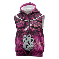 Personalised Maori Matariki Manaia Mawhero Sleeveless Hoodie Maori Kowhaiwhai Pattern Galaxy