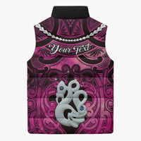 Personalised Maori Matariki Manaia Mawhero Sleeveless Puffer Jacket Maori Kowhaiwhai Pattern Galaxy
