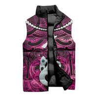Personalised Maori Matariki Manaia Mawhero Sleeveless Puffer Jacket Maori Kowhaiwhai Pattern Galaxy