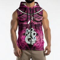 Personalised Maori Matariki Manaia Mawhero Sleeveless Zip Hoodie Maori Kowhaiwhai Pattern Galaxy LT01 - Polynesian Pride