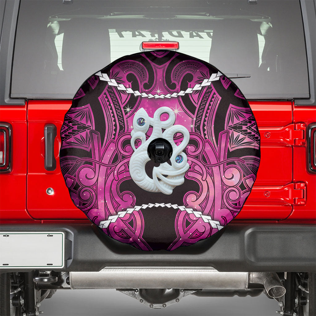 Maori Matariki Manaia Mawhero Spare Tire Cover Maori Kowhaiwhai Pattern Galaxy