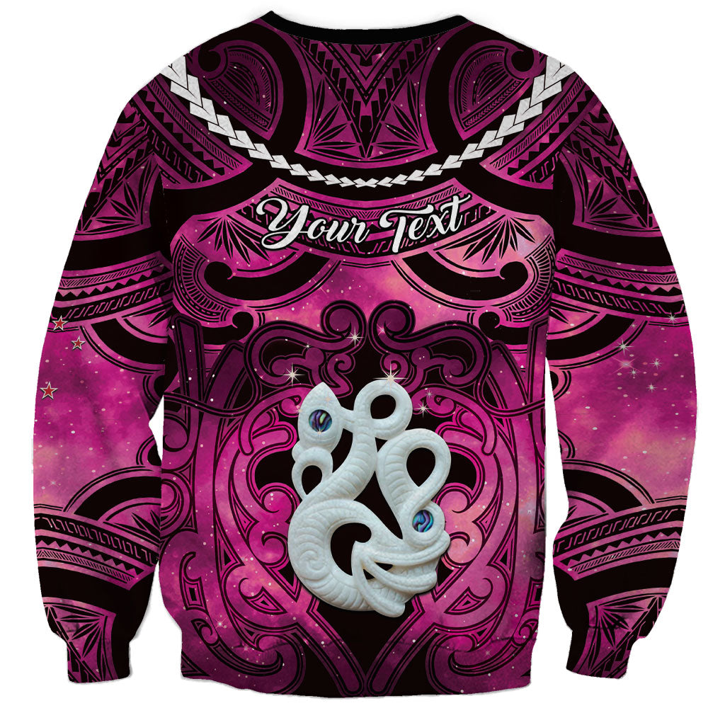 Personalised Maori Matariki Manaia Mawhero Sweatshirt Maori Kowhaiwhai Pattern Galaxy