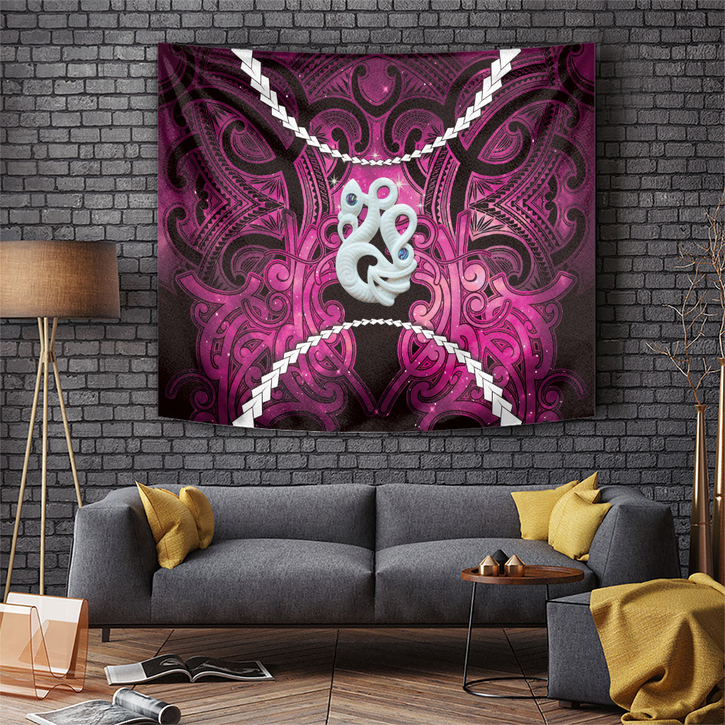 Maori Matariki Manaia Mawhero Tapestry Maori Kowhaiwhai Pattern Galaxy