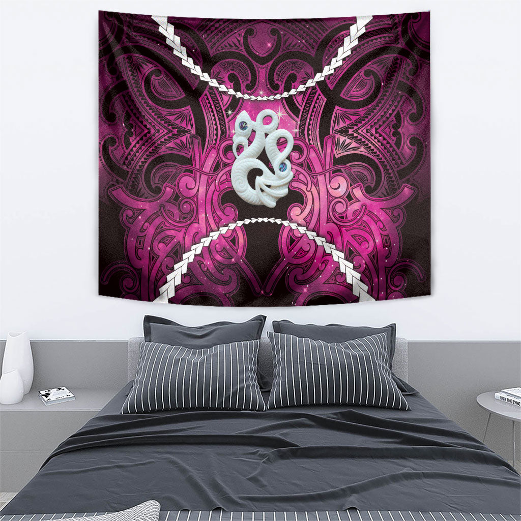 Maori Matariki Manaia Mawhero Tapestry Maori Kowhaiwhai Pattern Galaxy