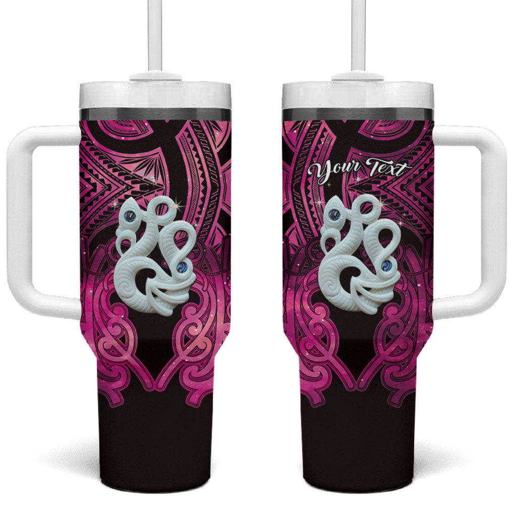 Personalised Maori Matariki Manaia Mawhero Tumbler With Handle Maori Kowhaiwhai Pattern Galaxy