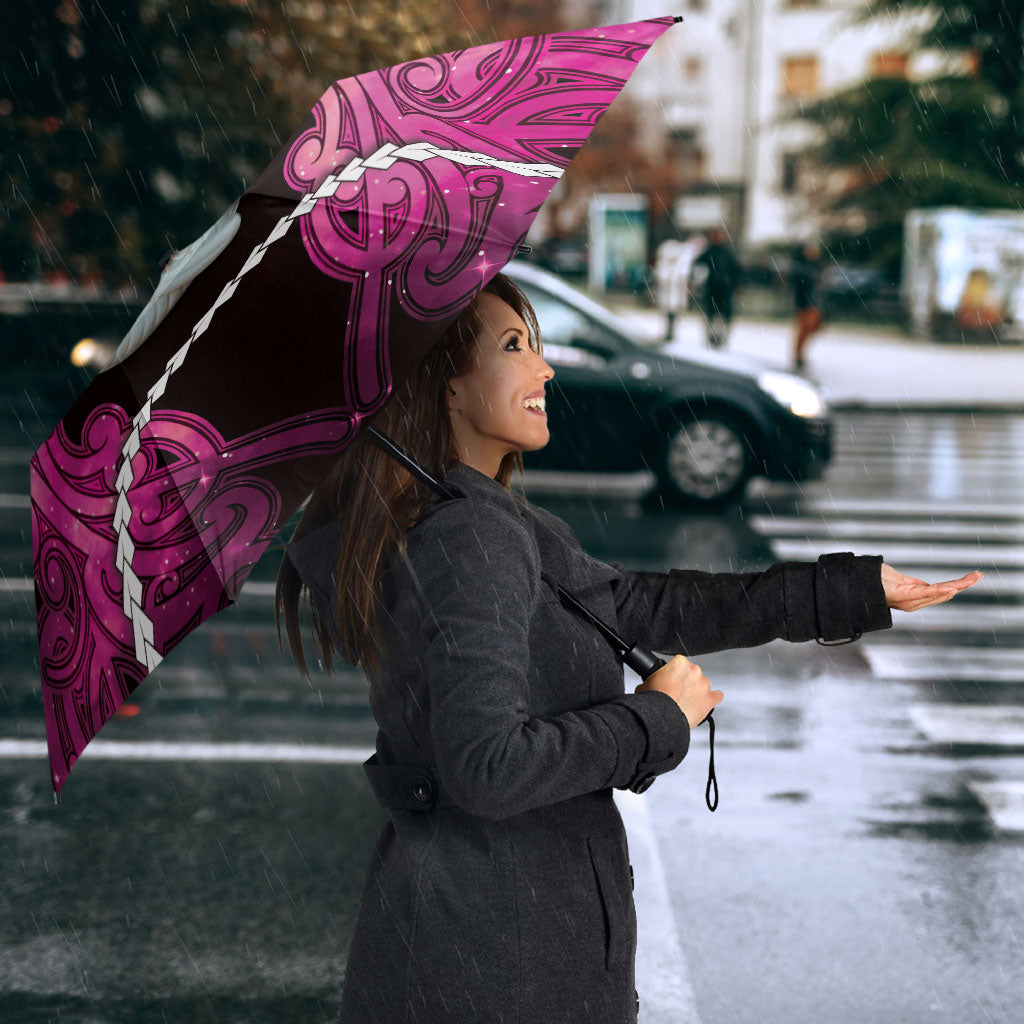 Maori Matariki Manaia Mawhero Umbrella Maori Kowhaiwhai Pattern Galaxy