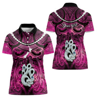Personalised Maori Matariki Manaia Mawhero Women Polo Shirt Maori Kowhaiwhai Pattern Galaxy
