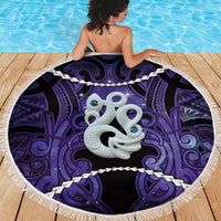 Maori Matariki Manaia Waiporoporo Beach Blanket Maori Kowhaiwhai Pattern Galaxy LT01 - Polynesian Pride