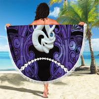 Maori Matariki Manaia Waiporoporo Beach Blanket Maori Kowhaiwhai Pattern Galaxy LT01 - Polynesian Pride