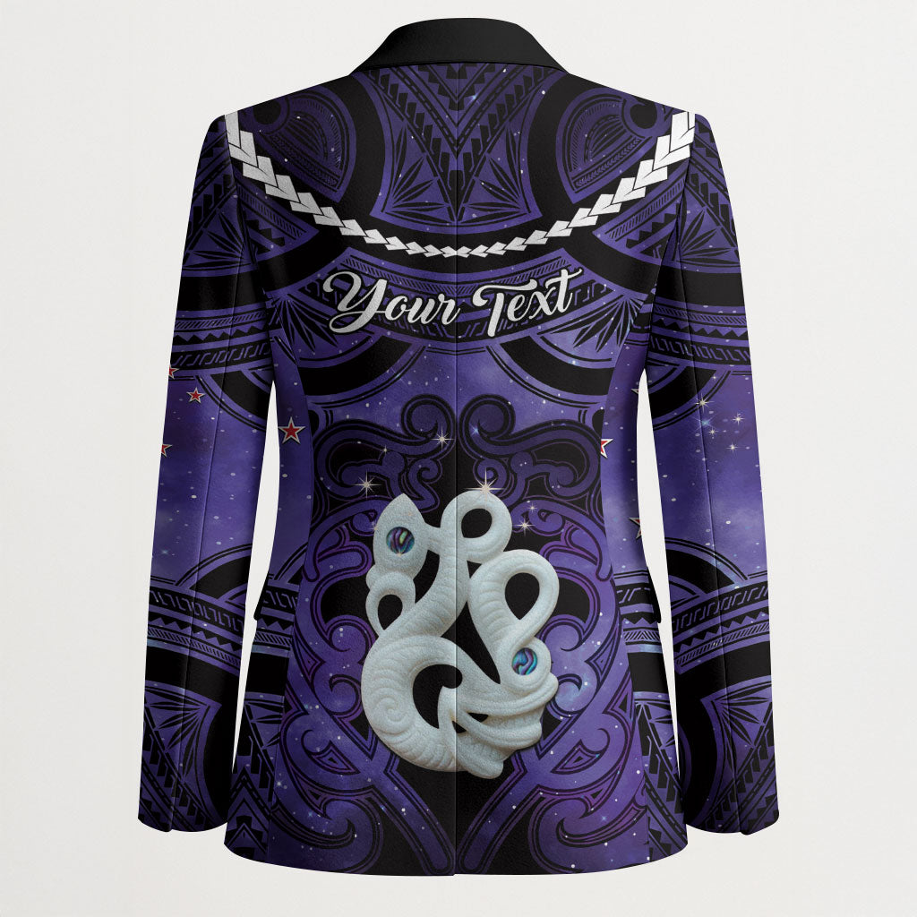 Personalised Maori Matariki Manaia Waiporoporo Blazer Maori Kowhaiwhai Pattern Galaxy LT01 - Polynesian Pride
