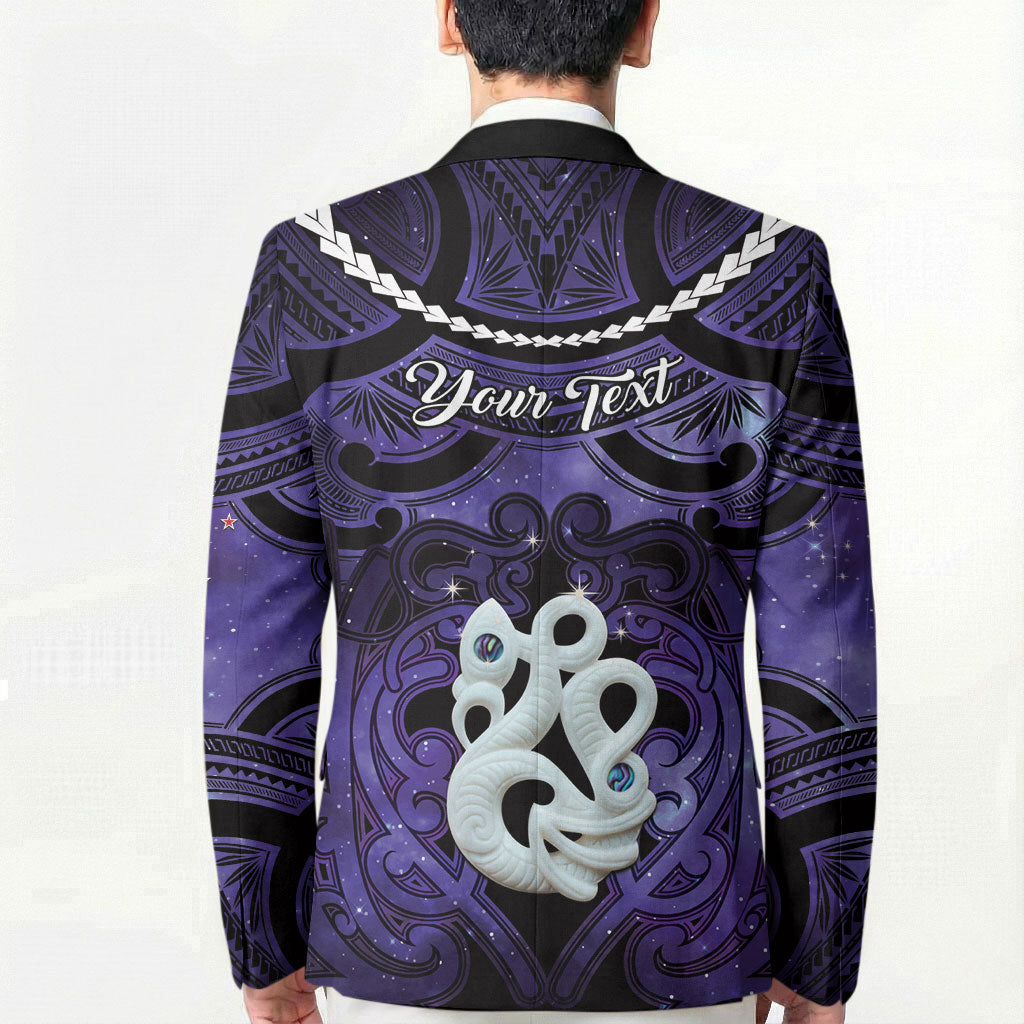 Personalised Maori Matariki Manaia Waiporoporo Blazer Maori Kowhaiwhai Pattern Galaxy LT01 - Polynesian Pride