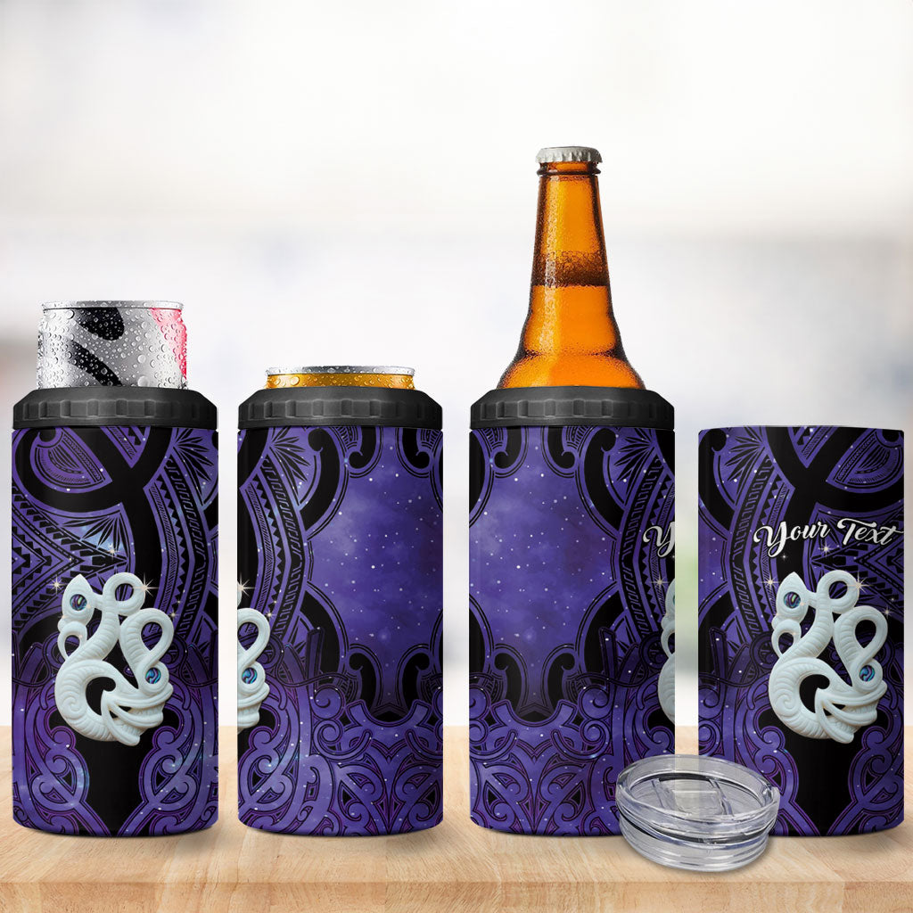 Personalised Maori Matariki Manaia Waiporoporo 4 in 1 Can Cooler Tumbler Maori Kowhaiwhai Pattern Galaxy