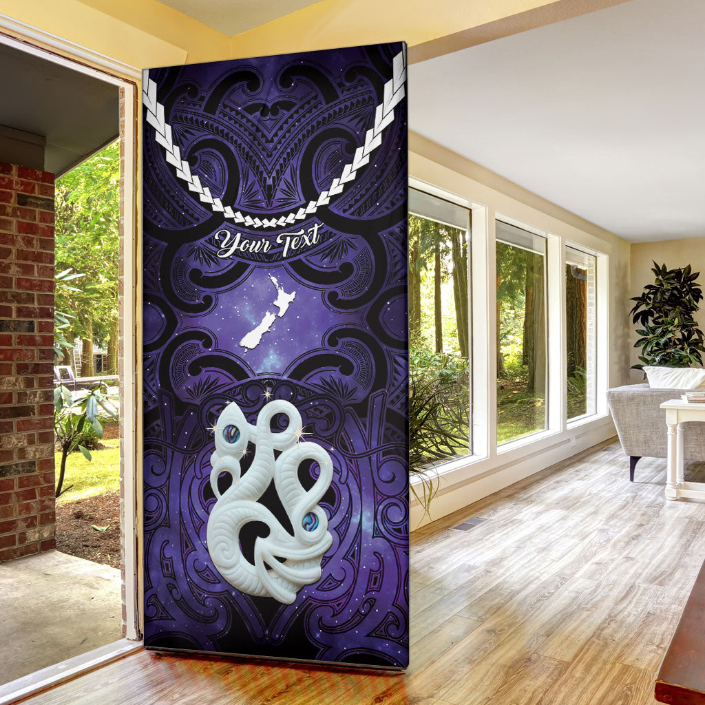 Personalised Maori Matariki Manaia Waiporoporo Door Cover Maori Kowhaiwhai Pattern Galaxy