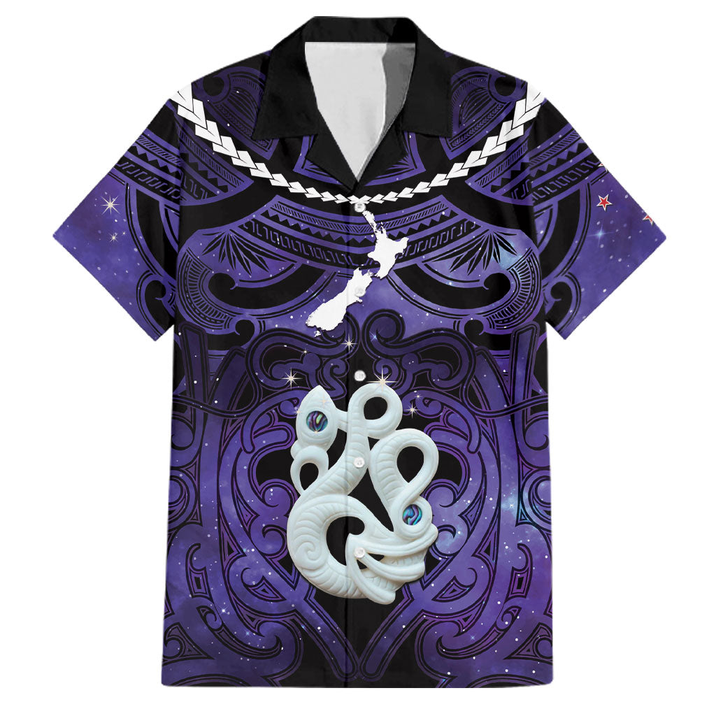 Personalised Maori Matariki Manaia Waiporoporo Family Matching Mermaid Dress and Hawaiian Shirt Maori Kowhaiwhai Pattern Galaxy