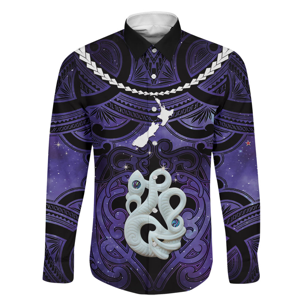 Personalised Maori Matariki Manaia Waiporoporo Family Matching Mermaid Dress and Hawaiian Shirt Maori Kowhaiwhai Pattern Galaxy