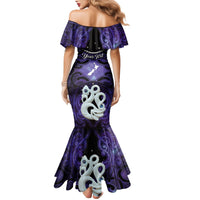 Personalised Maori Matariki Manaia Waiporoporo Family Matching Mermaid Dress and Hawaiian Shirt Maori Kowhaiwhai Pattern Galaxy