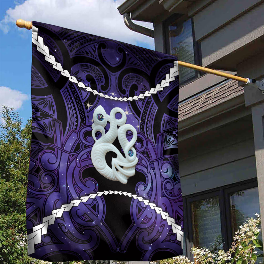Maori Matariki Manaia Waiporoporo Garden Flag Maori Kowhaiwhai Pattern Galaxy