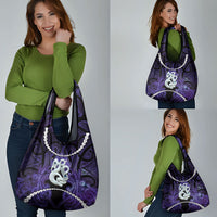 Maori Matariki Manaia Waiporoporo Grocery Bag Maori Kowhaiwhai Pattern Galaxy