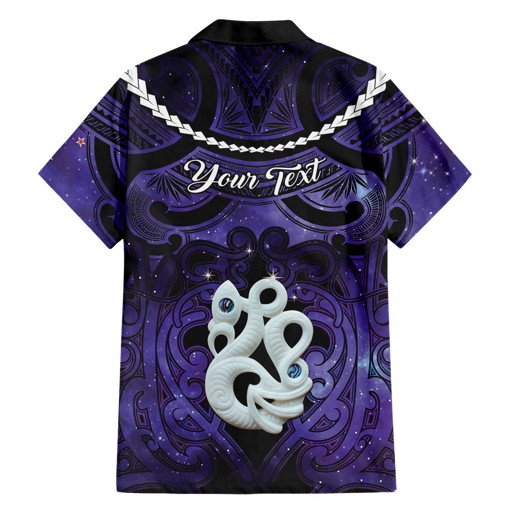 Personalised Maori Matariki Manaia Waiporoporo Hawaiian Shirt Maori Kowhaiwhai Pattern Galaxy LT01 - Polynesian Pride