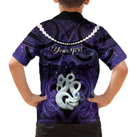 Personalised Maori Matariki Manaia Waiporoporo Kid Hawaiian Shirt Maori Kowhaiwhai Pattern Galaxy LT01 - Polynesian Pride