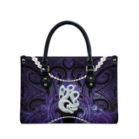 Maori Matariki Manaia Waiporoporo Leather Bag Maori Kowhaiwhai Pattern Galaxy LT01 - Polynesian Pride