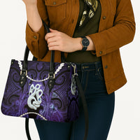 Maori Matariki Manaia Waiporoporo Leather Bag Maori Kowhaiwhai Pattern Galaxy LT01 - Polynesian Pride