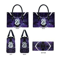Maori Matariki Manaia Waiporoporo Leather Bag Maori Kowhaiwhai Pattern Galaxy LT01 - Polynesian Pride