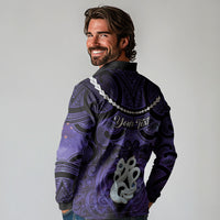 Personalised Maori Matariki Manaia Waiporoporo Long Sleeve Polo Shirt Maori Kowhaiwhai Pattern Galaxy