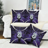 Maori Matariki Manaia Waiporoporo Pillow Cover Maori Kowhaiwhai Pattern Galaxy