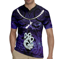 Personalised Maori Matariki Manaia Waiporoporo Rugby Jersey Maori Kowhaiwhai Pattern Galaxy