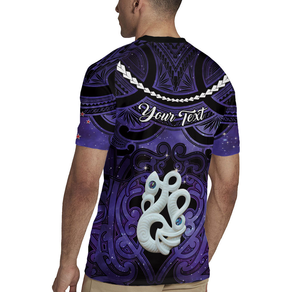 Personalised Maori Matariki Manaia Waiporoporo Rugby Jersey Maori Kowhaiwhai Pattern Galaxy