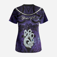 Personalised Maori Matariki Manaia Waiporoporo Scrub Top Maori Kowhaiwhai Pattern Galaxy