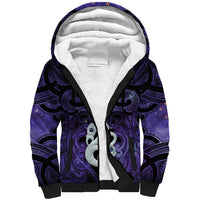 Personalised Maori Matariki Manaia Waiporoporo Sherpa Hoodie Maori Kowhaiwhai Pattern Galaxy