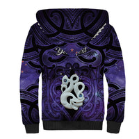 Personalised Maori Matariki Manaia Waiporoporo Sherpa Hoodie Maori Kowhaiwhai Pattern Galaxy