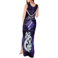 Personalised Maori Matariki Manaia Waiporoporo Tank Maxi Dress Maori Kowhaiwhai Pattern Galaxy LT01 - Polynesian Pride