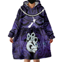 Personalised Maori Matariki Manaia Waiporoporo Wearable Blanket Hoodie Maori Kowhaiwhai Pattern Galaxy