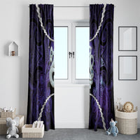 Maori Matariki Manaia Waiporoporo Window Curtain Maori Kowhaiwhai Pattern Galaxy