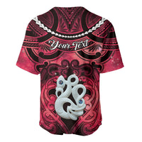 Personalised Maori Matariki Manaia Whero Baseball Jersey Maori Kowhaiwhai Pattern Galaxy LT01 - Polynesian Pride