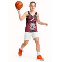 Personalised Maori Matariki Manaia Whero Basketball Jersey Maori Kowhaiwhai Pattern Galaxy LT01 - Polynesian Pride