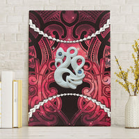 Maori Matariki Manaia Whero Canvas Wall Art Maori Kowhaiwhai Pattern Galaxy LT01 Without Frame Red - Polynesian Pride