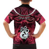 Personalised Maori Matariki Manaia Whero Family Matching Mermaid Dress and Hawaiian Shirt Maori Kowhaiwhai Pattern Galaxy LT01 - Polynesian Pride