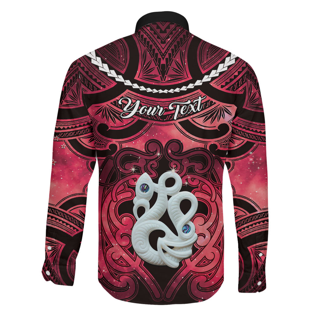 Personalised Maori Matariki Manaia Whero Family Matching Mermaid Dress and Hawaiian Shirt Maori Kowhaiwhai Pattern Galaxy LT01 - Polynesian Pride
