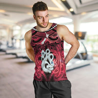 Personalised Maori Matariki Manaia Whero Men Tank Top Maori Kowhaiwhai Pattern Galaxy