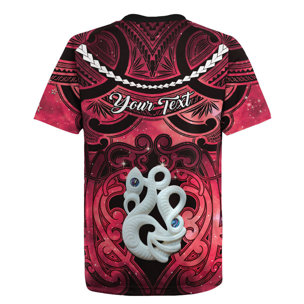 Personalised Maori Matariki Manaia Whero Rugby Jersey Maori Kowhaiwhai Pattern Galaxy LT01 - Polynesian Pride