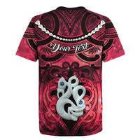 Personalised Maori Matariki Manaia Whero Rugby Jersey Maori Kowhaiwhai Pattern Galaxy LT01 - Polynesian Pride