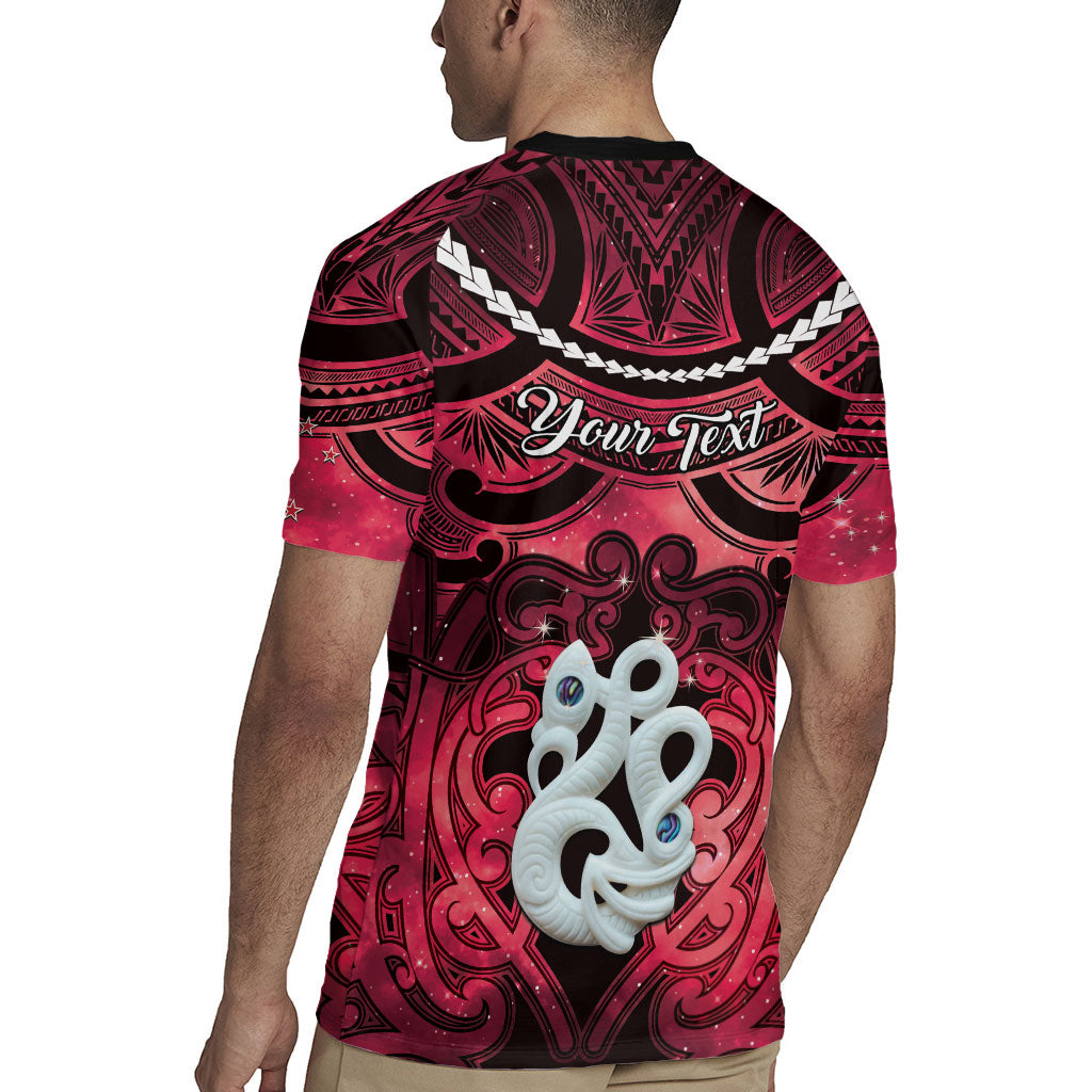 Personalised Maori Matariki Manaia Whero Rugby Jersey Maori Kowhaiwhai Pattern Galaxy LT01 - Polynesian Pride