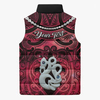 Personalised Maori Matariki Manaia Whero Sleeveless Puffer Jacket Maori Kowhaiwhai Pattern Galaxy LT01 - Polynesian Pride